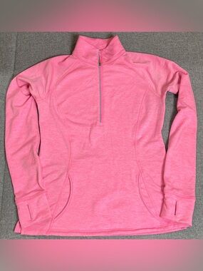 Hot pink Lucy long sleeve half-zip shirt woman's size small